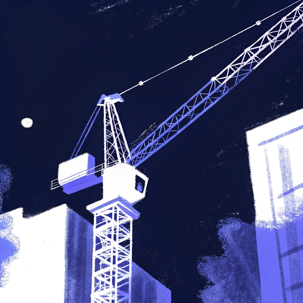 Blog coming soon construction crane