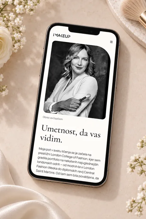 Portret in osebna zgodba ustvarjalke na mobilni strani iMakeup